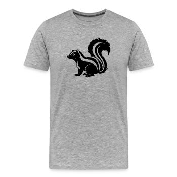 Skunk - Men's Premium Organic T-Shirt - heather grey - Front - Damien (186cm)