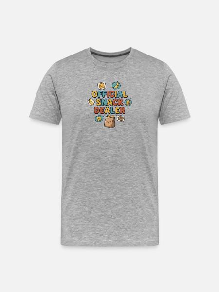 Offizielles Snack-Dealer-Tee - Männer Premium Bio T-Shirt - Grau meliert