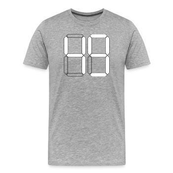 NUMÉRO 49 Quarante-neuf Cadeaux Numériques - T-shirt bio Premium Homme - gris chiné - Devant - Damien (186cm)