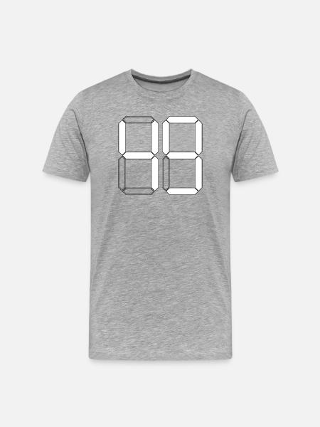 NUMMER 49 Neunundvierzig Geschenk Digital - Männer Premium Bio T-Shirt - Grau meliert