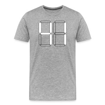 NUMÉRO 41 Quarante-et-Un Cadeaux Numériques - T-shirt bio Premium Homme - gris chiné - Devant - Damien (186cm)