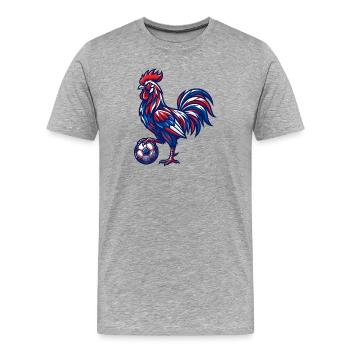 Tricolore Sport Design for Men and Kids - Men's Premium Organic T-Shirt - heather grey - Front - Damien (186cm)