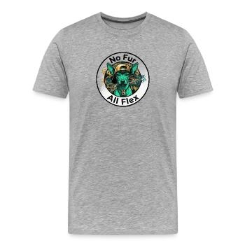 Chien Urbain No Fur All Flex - T-shirt bio Premium Homme - gris chiné - Devant - Damien (186cm)
