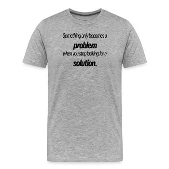 Problème & Solution 3 en - T-shirt bio Premium Homme - gris chiné - Devant - Damien (186cm)