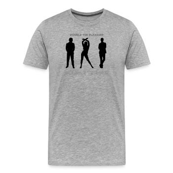 Double le plaisir Double le plaisir - T-shirt bio Premium Homme - gris chiné - Devant - Damien (186cm)