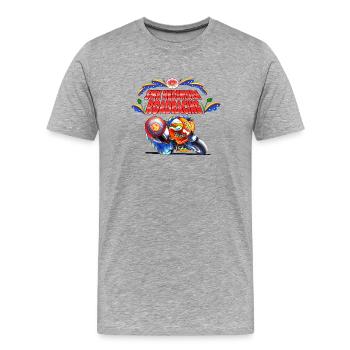 Smk Hedemora Road Racing - T-shirt bio Premium Homme - gris chiné - Devant - Damien (186cm)