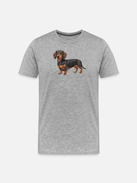 Teckel - T-shirt bio Premium Homme - gris chiné