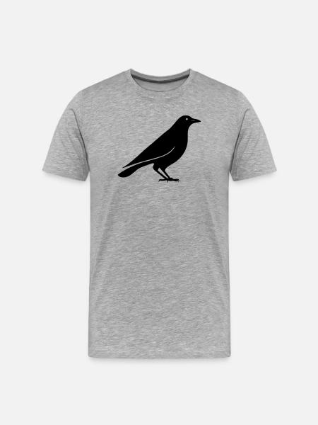 corbeau - T-shirt bio Premium Homme - gris chiné
