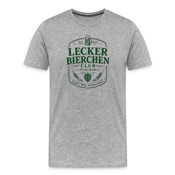 Lecker Bierchen Bier Motiv für Bierliebhaber - Männer Premium Bio T-Shirt - Grau meliert - Vorne - Damien (186cm)