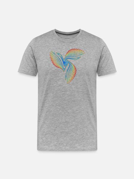 Bunter Paradiesvogel - Männer Premium Bio T-Shirt - Grau meliert