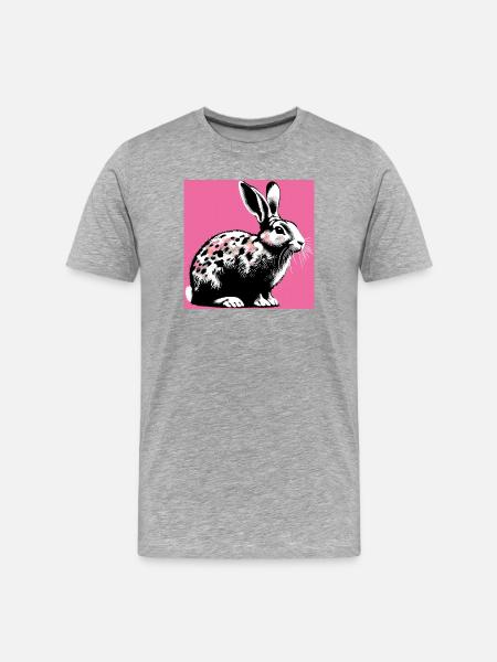 rabbit - Men's Premium Organic T-Shirt - heather grey