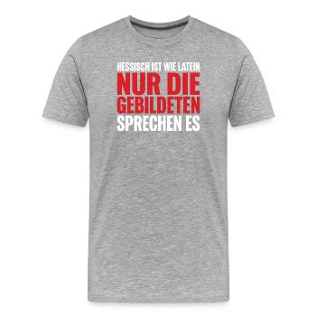 Nur Die Gebildeten - Männer Premium Bio T-Shirt - Grau meliert - Vorne - Damien (186cm)