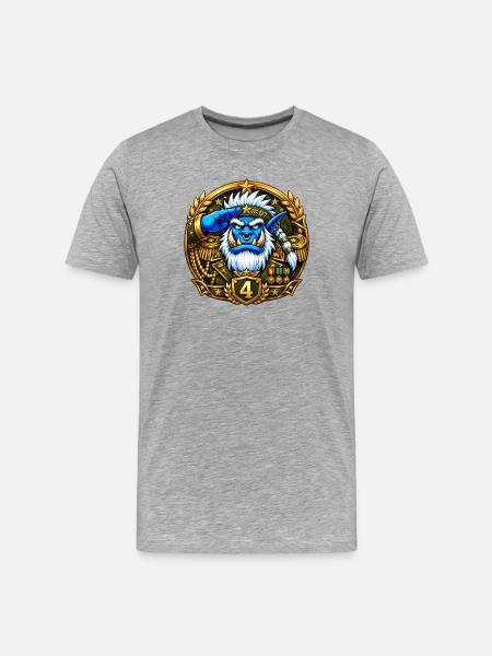Badge Niveau 4 - T-shirt bio Premium Homme - gris chiné