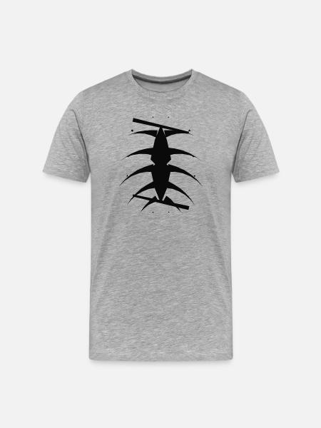 Silhouette à réaction à plusieurs niveaux - T-shirt bio Premium Homme - gris chiné