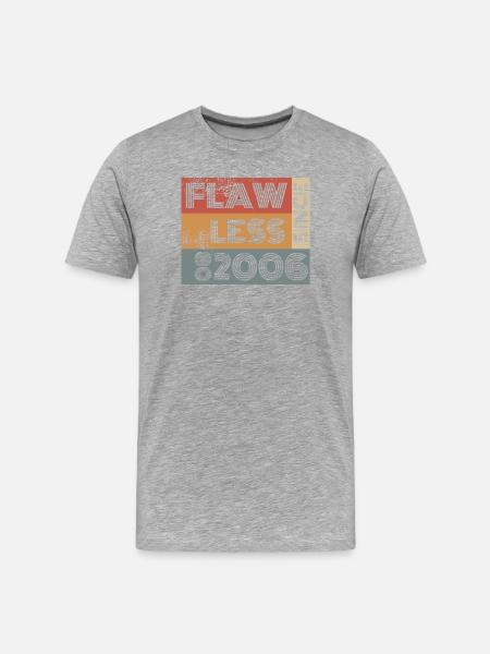 20th Birthday Flawless since 08/2006 - Men's Premium Organic T-Shirt - heather grey