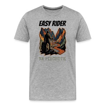 Foot rider - Men's Premium Organic T-Shirt - heather grey - Front - Damien (186cm)