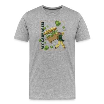 Avatar Mon Chou Avec Stand De Légumes Et Chou - T-shirt bio Premium Homme - gris chiné - Devant - Damien (186cm)