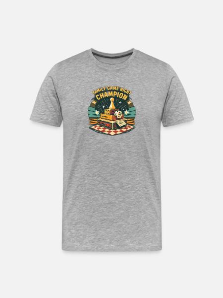 Family Game Night Winner - Men's Premium Organic T-Shirt - heather grey