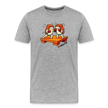 Boxeur de sushi - T-shirt bio Premium Homme - gris chiné - Devant - Damien (186cm)