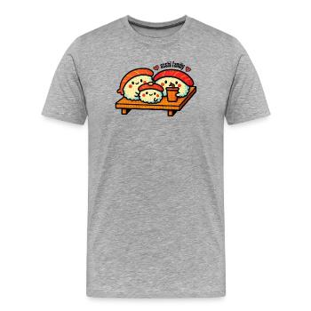 Famille du sushi - T-shirt bio Premium Homme - gris chiné - Devant - Damien (186cm)