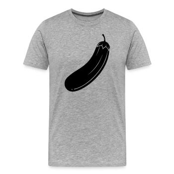 concombre - T-shirt bio Premium Homme - gris chiné - Devant - Damien (186cm)