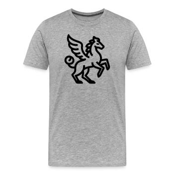 Chimäre - Männer Premium Bio T-Shirt - Grau meliert - Vorne - Damien (186cm)