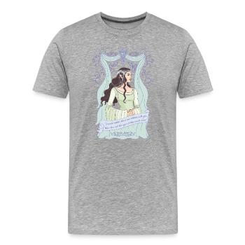 Le Seigneur Des Anneaux Arwen Avec Citation - T-shirt bio Premium Homme - gris chiné - Devant - Damien (186cm)