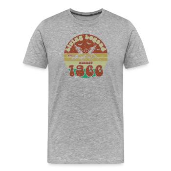 60th Birthday Living Legend since VIN 08/1966 - Men's Premium Organic T-Shirt - heather grey - Front - Damien (186cm)