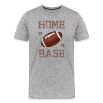 Conception du football de base - T-shirt bio Premium Homme - gris chiné - Devant - Damien (186cm)