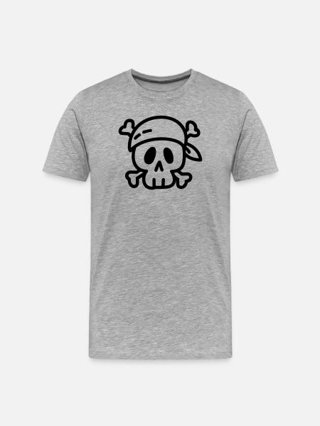 pirate - Men's Premium Organic T-Shirt - heather grey