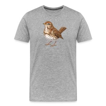 Grige - T-shirt bio Premium Homme - gris chiné - Devant - Damien (186cm)