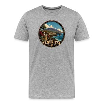 Teneriffa Spanien Atlantik Vulkaninsel Sommer - Männer Premium Bio T-Shirt - Grau meliert - Vorne - Damien (186cm)