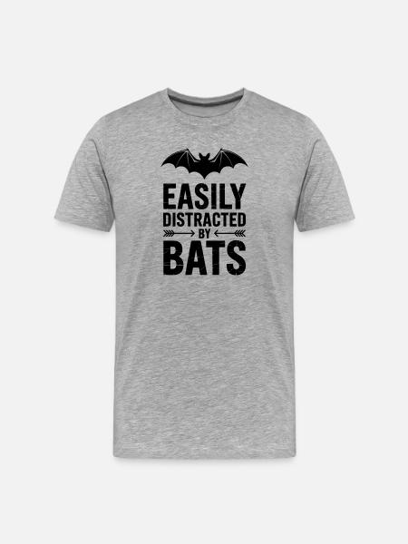 Bat Sayings Funny Bat Gift - Men's Premium Organic T-Shirt - heather grey