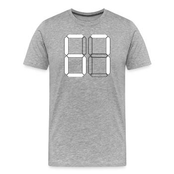 NUMÉRO 67 Six Seven Memes Cadeau Digital - T-shirt bio Premium Homme - gris chiné - Devant - Damien (186cm)