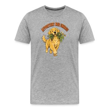 Goldie Apportiert Unkraut - Männer Premium Bio T-Shirt - Grau meliert - Vorne - Damien (186cm)