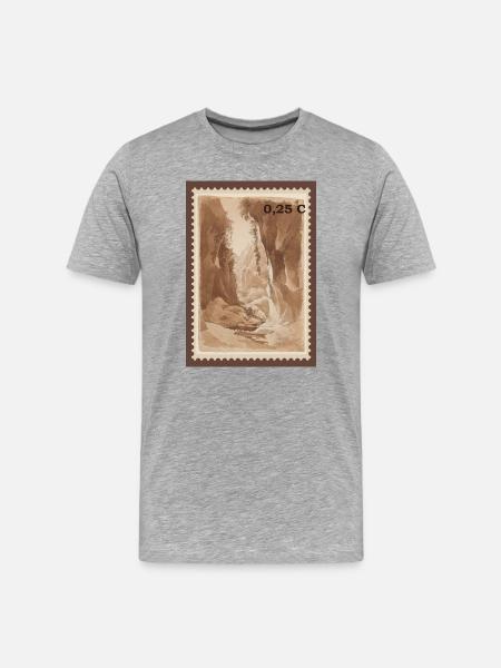 Conception du timbre - T-shirt bio Premium Homme - gris chiné