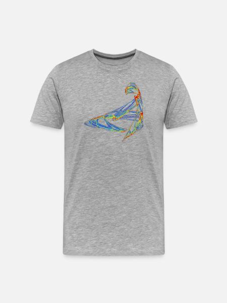 Die Handschrift des Chaos - Männer Premium Bio T-Shirt - Grau meliert