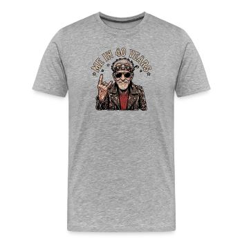 Rocker Forever - Men's Premium Organic T-Shirt - heather grey - Front - Damien (186cm)