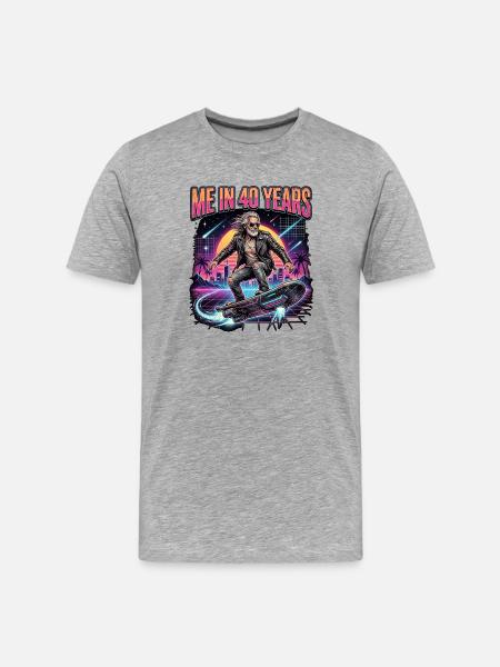 Men's Men Funny - Men's Premium Organic T-Shirt - heather grey