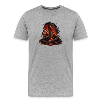 Dynamique des incendies de lave cobra - T-shirt bio Premium Homme - gris chiné - Devant - Damien (186cm)