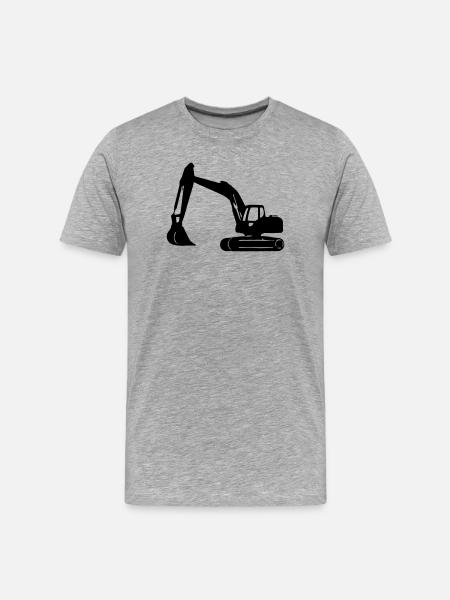 Excavatrice - T-shirt bio Premium Homme - gris chiné