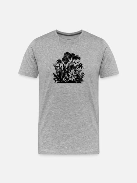 Jungle floral - Men's Premium Organic T-Shirt - heather grey