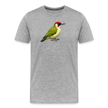Pic vert - T-shirt bio Premium Homme - gris chiné - Devant - Damien (186cm)