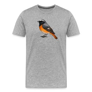 Petit collier des jardins - T-shirt bio Premium Homme - gris chiné - Devant - Damien (186cm)