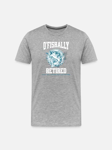 Ofishally Retired Pun - Men's Premium Organic T-Shirt - heather grey