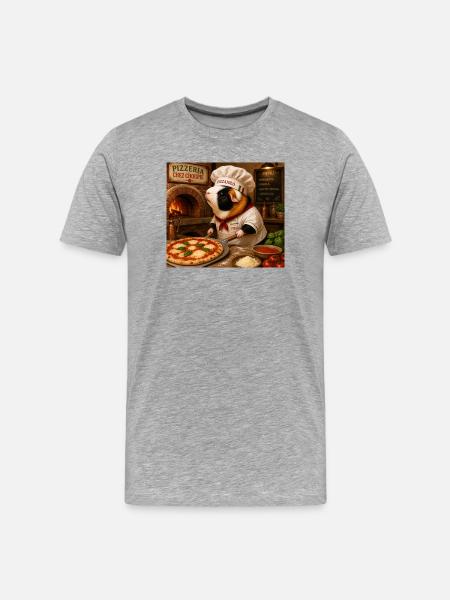 Choupie Pizzaiolo - T-shirt bio Premium Homme - gris chiné