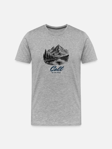 Call of the Wild - Men's Premium Organic T-Shirt - heather grey