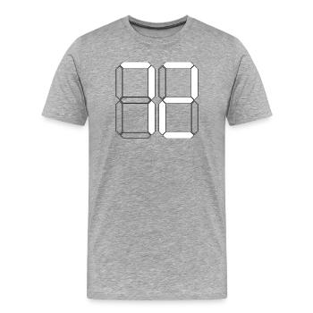 NUMÉRO 72 Soixante-douze Cadeaux Numériques - T-shirt bio Premium Homme - gris chiné - Devant - Damien (186cm)