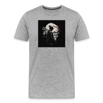 Tom Wilms - Männer Premium Bio T-Shirt - Grau meliert - Vorne - Damien (186cm)
