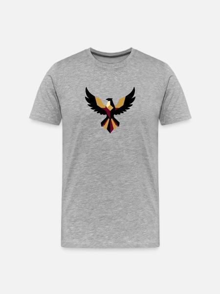Minimal Phoenix Bold Myth Streetwear - Men's Premium Organic T-Shirt - heather grey